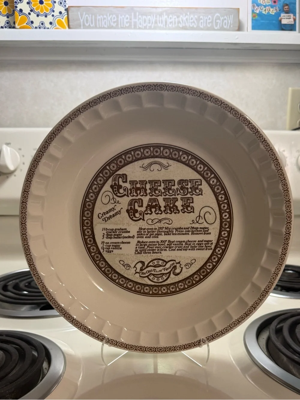 Jeannette Cheesecake Pie Plate